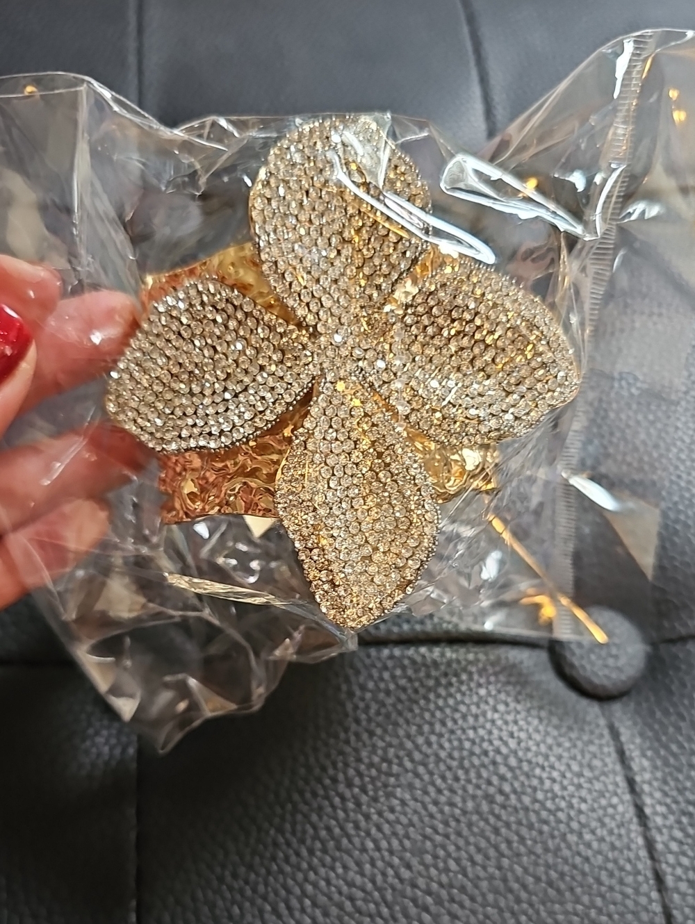 Jennifer Behr Gold-Tone Crystal Flower Cuff